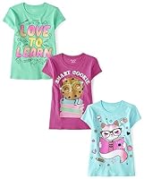 The Children's Place,School Graphic T-Shirts,Bay Breeze|Fresh Peonies|Green POP,Medium (7/8)