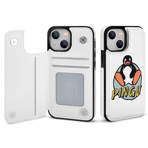 iPhone15 Pro Max用ケース 手帳型 ピングー キャラクター ペンギン 【全機種対応】 アイフォン15 Pro Max用ケース スマホケース 財布型 PUレザー おしゃれ 背面カード収納 スタンド機能 携帯カバー 耐衝撃