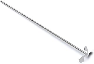 VELP Scientific A00001307 Stirring Shaft with Propeller - Very Low to Medium Viscosity Range - for Overhead Stirrers ES, Ls, DLS, Lh, Dlh, Pw. Stainless Steal