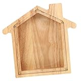 Pot d'argent décoratif - une boîte en bois utile pour vous aider à garder votre monnaie et vos pièces organisées et faciles à trouver, pot d'économie en forme de maison