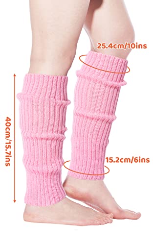 Abodhu Leg Warmers for Women Ribbed Knit Leg Warmer for Girls 80s Party Dance Sports Socks2