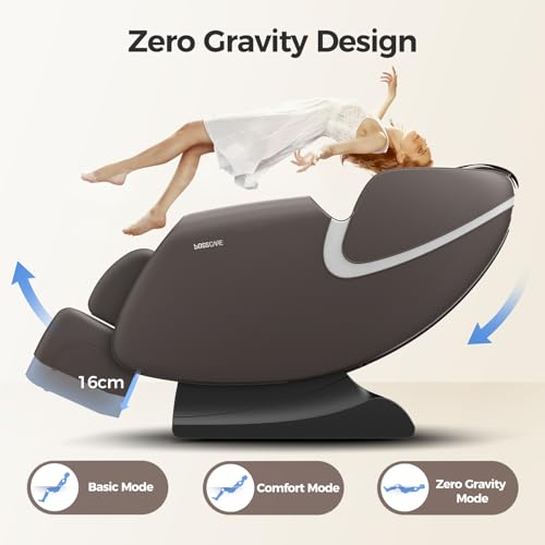 BOSSCARE Full Body Zero Gravity Massage Chair, Electric Shiatsu Massage Recliner with Foot Roller, Bluetooth Speaker for Family Friends, Faux Leather - Image 5