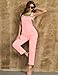Odefou Bib Overalls for Women Fashion Jean Jumpsuit Adjustable Strap Coveralls(Pink1,m)