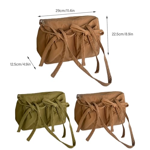Sac à bandoulière tendance Morain en nylon vert pour vos sorties décontractées en ville