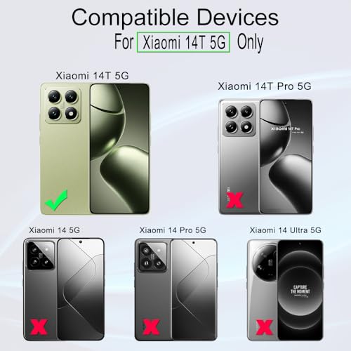 Image of Ibywind 2 Pack Screen Protector For Xiaomi 14T 5G,9H Hardness Tempered Glass[Military-Grade Protection],With 1Pc Camera Lens Protector,1Pc Back Cover,[Anti-Scratch][Anti-Shatter]