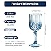 XUWAIDSGN 24 Pcs 7oz Plastic Vintage Wine Glasses Drinking Glasses Unbreakable Wedding Glassware Crystal Water Goblets Reusable Drinkware Vintage Champagne Flutes (24, Blue)