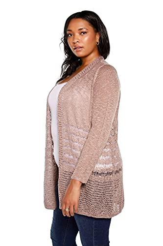 Cardigan For Women Lightweight Long Sleeve Crochet Open Front Plus Size Cardigan #TOP3