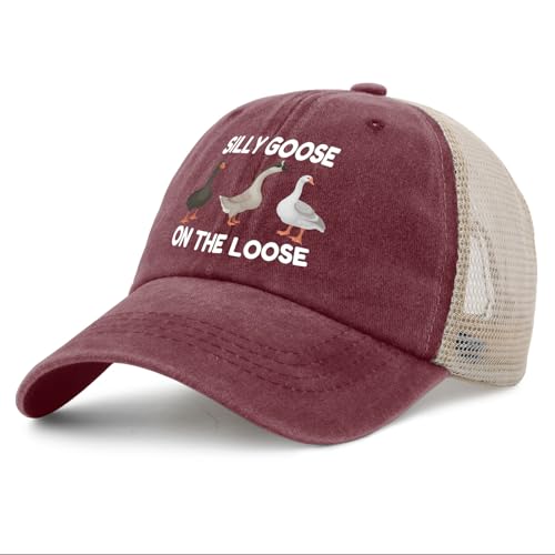 Image of Funny Silly Goose Hat Silly Goosee On The Loose Hat for Women Dad Hats Funny Hats
