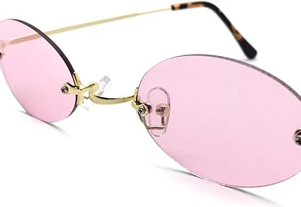 Amazon | [DESIGN EYEWEAR] TWO POINT RIMLESS OVAL SUNGLASS