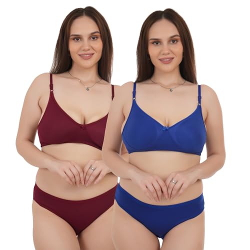 Image of UNITRUST Lingerie Set Non-Padded Bra and Matching Panty for Women