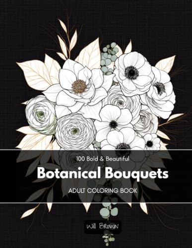 Botanical Bouquets: A Floral Symphony of 100 Unique Bouquets Coloring Book image 2