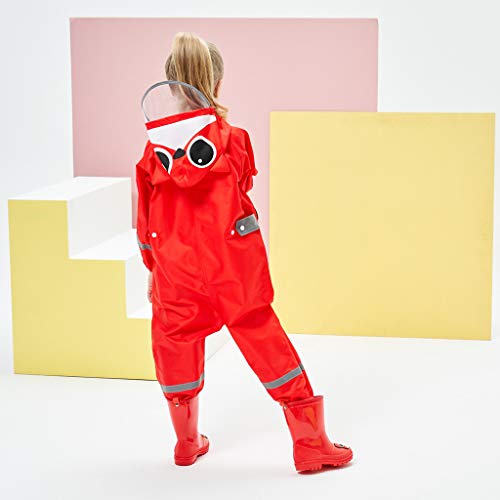 Sayyea A200828YY02401V Toddler Rain Suit Baby Rain Suit With Hood Waterproof Coverall One Piece Rain Suit Kids thumb #4