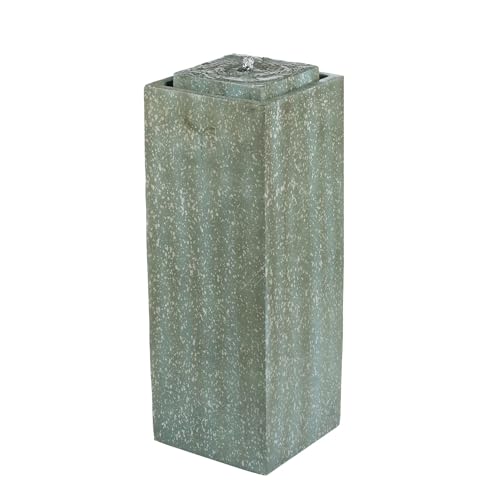 Jeco FCL182 Pillar Fountain with LED Light, 11.8