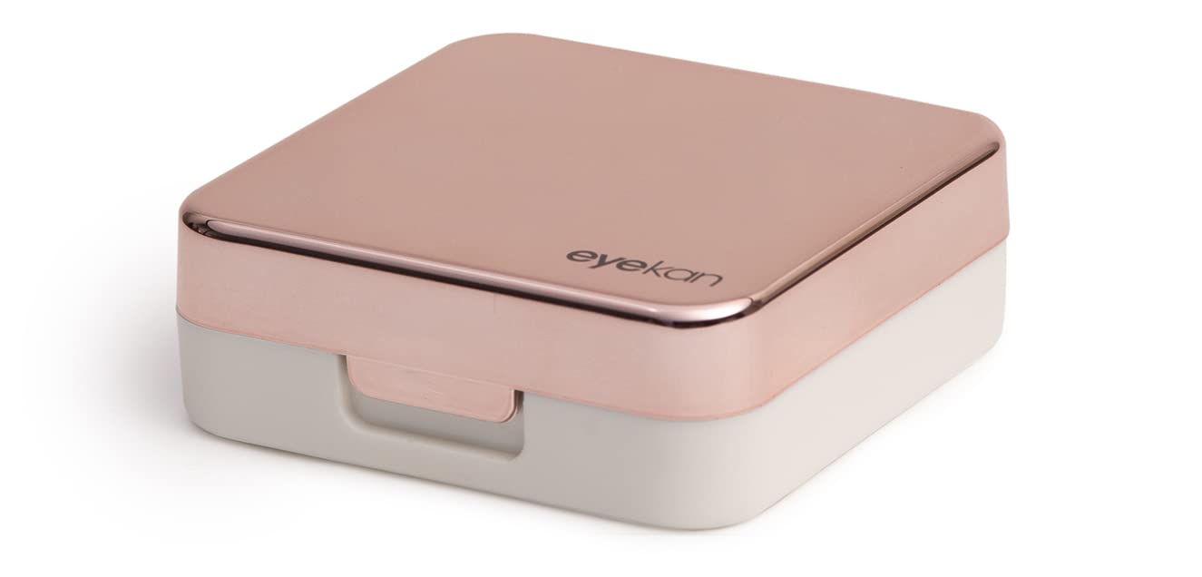 LensKandy Eyekan Travel Contact Lens case Box with Mirror | Rose Gold | Plastic Material 3