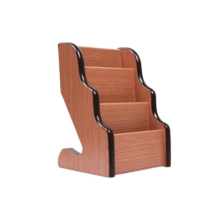 Boîte de rangement for cartes de visite en bois et présentoir compact
