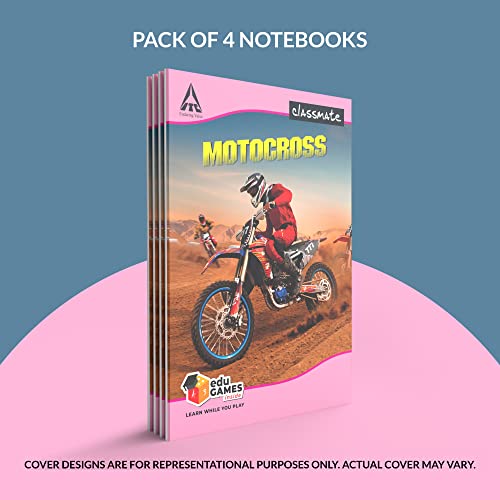 Image of Classmate Long Notebook - Soft Cover, 400 Pages, 314x194mm, Single Line (Pack of 3) Notebook - Single Line