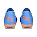 PUMA Mens Future Play Firm, Artificial Ground Soccer Cleats, Blue Glimmer-PUMA Mens White-Ultra Orange, 12.5