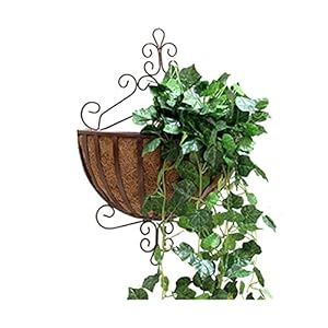 HJW Praktische opbergrek Wandmontage Bloemstandaard voor Home Decor, Display Opbergrek Balkon Woonkamer Gang Ijzer Kunst Hoogte 53Cm 1Huiyang-01020, Bruin