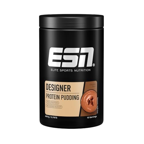 ESN Designer Protein Pudding, Chocolate, 360 g, Pudding-Pulver zum Anrühren, bis zu 23 g Protein pro Portion - made in Germany