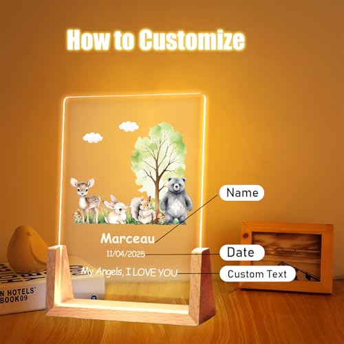 Lámpara de mesa LED personalizada en acrílico miniatura 3