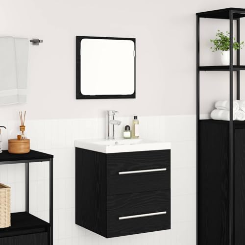 Muebles de baño modernos con armario debajo del lavabo, cajón espacioso y espejo plano 4
