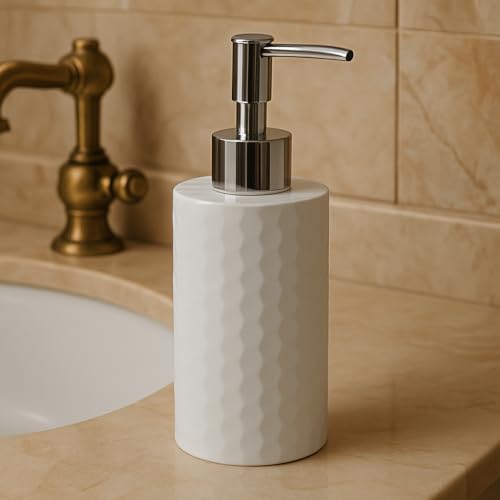 Image of Homestrap Plastic Liquid Soap Dispenser Pump with Tumbler | Bathroom Accessories Set | Sanitizer, Lotion, Shampoo Dispenser | Elegant Design for Bathroom, Kitchen, Wash Basin | Corrosion & Rust-Free