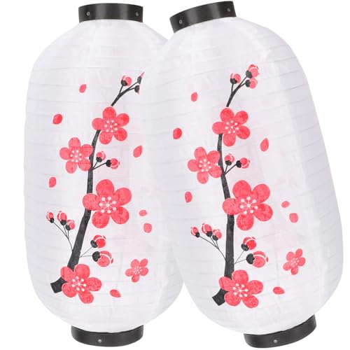 TOGEVAL 2個 伝統の梅花灯籠 吊り下げ式和風提灯 和風レストラン装飾 屋内外対応パーティー用ランタン