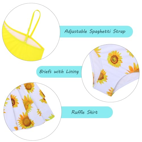 Image of RAISEVERN Girls Swimsuit 3 Piece Bathing Suits Cute Swimwear for 5-12 Years
