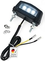 Binego® Motorrad Quad LED Kennzeichenbeleuchtung E Geprüft Nummernschildbeleuchtung Mini Weiß Klar ATV E24 ABE TÜV 12V