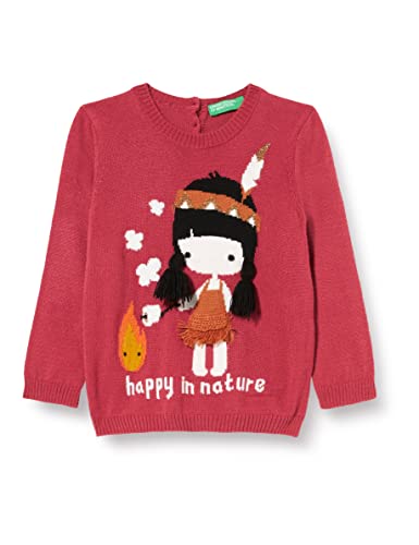 Sweater garçon pull col rond manches longues enfant en coton Benetton