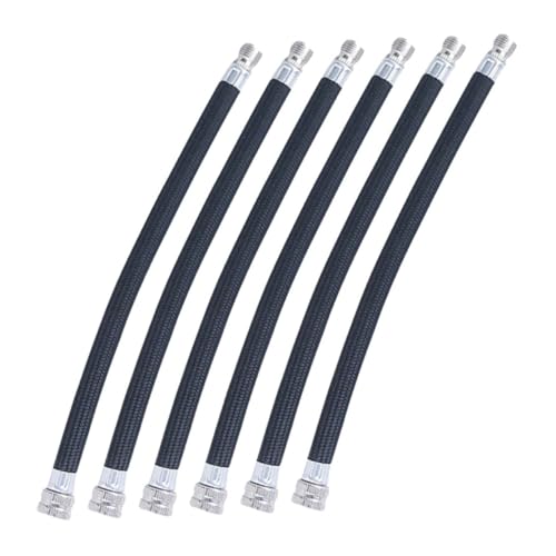 MOTHNUR 6個 自行?用エアポンプ延長ホース 軽量コンパクト マウンテン ロードバイク対応 柔軟性と確実な接続 空気入れ補助パーツ