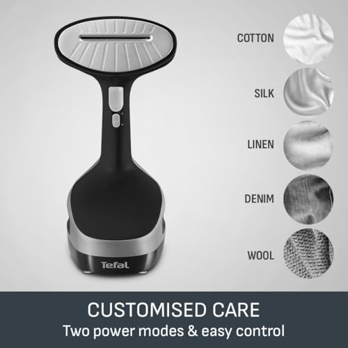Tefal Access Steam Force Handheld Clothes Steamer, Powerful 90g/min Steam Boost, Ready To Use In 25 Seconds, Black And Silver, DT8250