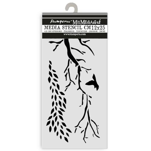 Stamperia - Plantillas gruesas para álbumes de recortes, álbumes, tarjetas, diarios y más, material flexible, fácil de limpiar, perfecto para aficiones, manualidades y regalos (gotas, industrias)