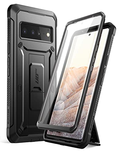 SUPCASE Unicorn Beetle Pro Series Case for Google Pixel 6 [Not for Pixel 6 Pro], Full-Body Rugged Holster & Kickstand Case with Built-in Screen Protector (Black)