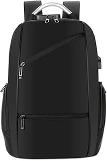 شنطة ظهر مضادة للسرقة بمنفذ شحن USB وقفل بكلمة مرور، شنطة ظهر متينة مقاومة للماء للسفر او الجامعة او العمل او المدرسة