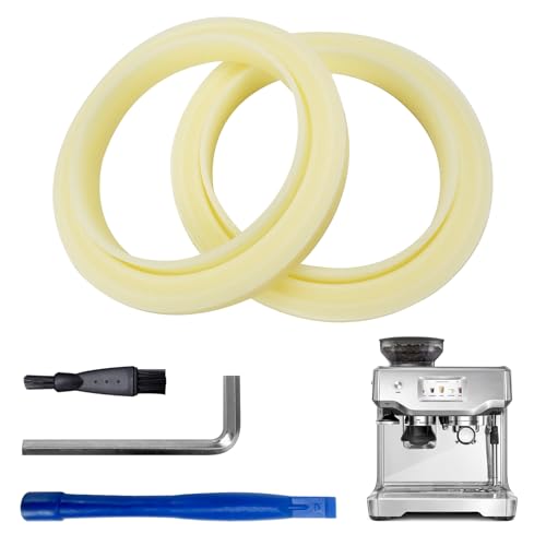 2Pcs Coffee Machine Brew Group Head Seal Gasket,54mm Silicone Steam Ring Grouphead Gasket Replacement Part for Breville Espresso Machine 878/870/860/840/810/500/450/ Sage 500/870/875/880/810/878