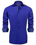 J.VER Men's Casual Long Sleeve Stretch Dress Shirt Wrinkle-Free Regular Fit Button Down Shirts