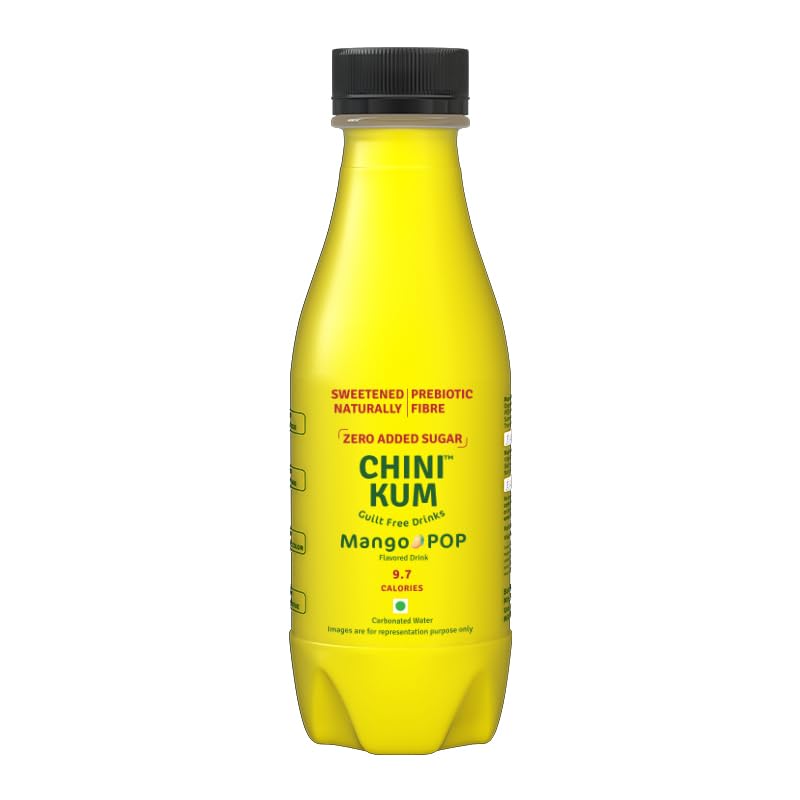 Image of CHINI KUM Mango POP (Zero Sugar, Prebiotic Fibre, Stevia, Monk Fruit, 7cal /100ml, No Preservative, Guilt-Free Beverage) | 160ml | Pack of 1