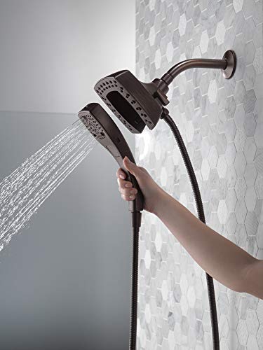 Delta Faucet 5-Spray In2ition 2-in-1 Dual Hand Held Shower Head with Hose, Magnetic Docking Handheld Shower Head, Venetian Bronze 58474-RB - image 2