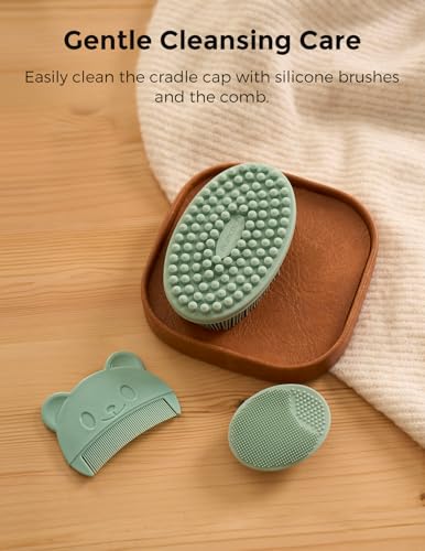 Image of Momcozy Baby Kit, Baby Shower & Registry Essential Kit for Grooming & Cleansing Care, Includes Electric Nail File, Teether, Bath Brush, Cradle Cap Brush,Comb, Finger Toothbrush,Newborn Must-Have