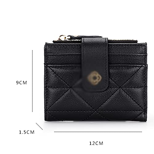 Image of LUCIY Wallets for Women Cow Leather Card Wallet for Women Fashion Style Female Card Holders Multi-function Card Cases (Color : Hortel�)