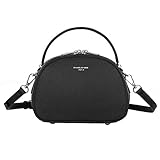 DESIGN & VERWENDUNG: Kleine Zip Umhängetasche. Elegante, stylische runde Handtasche mit 2 Fächern. Praktische Abendtasche, schick, leicht und einfach zu tragen. Ideal für den Alltag: Stadt, Reisen, Shopping, Abend, Arbeit, Party…