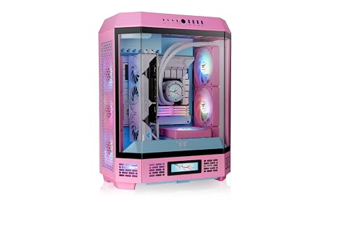 Thermaltake Tower 600 Bubble Pink Mid Tower; 2x140mm CT Fans Included; 420mm Radiator Support; 400mm GPU Clearance; Hidden Connector Support; Rotatable PCIe Slots; CA-1Z1-00MAWN-00
