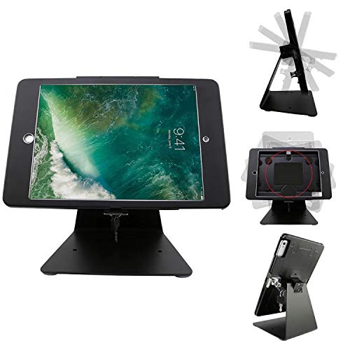 CarrieCathy Desktop Anti-Theft Security Kiosk POS Stand Holder Enclosure with Lock & Keys