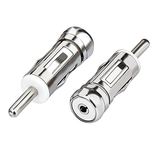 Bingfu Car Antenna Adapter Universal Car Stereo FM AM Radio Antenna Adapter Connector ISO to DIN Plug Connector (2-Pack) for Vehicle Audio Radio Head Unit Stereo Receiver