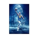 GemäLde Auf Leinwand Stephen Curry Poster American Basketball 2 Wall Art Paintings Picture for Living Room Homes 60 * 90cm Senza Cornice