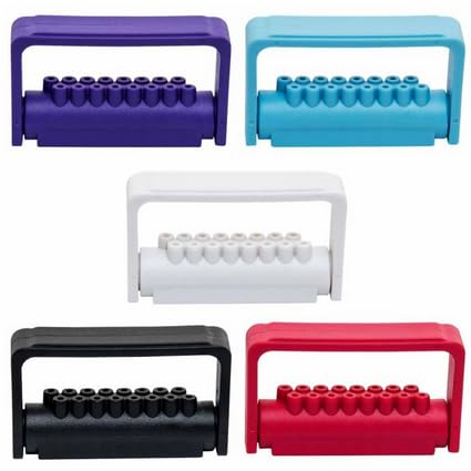 American Goods 2Pcs Dental Bur Caddy for 16 Bur Blocks Autoclavable 275°F Dental Color Code Bur Block Holder Silicone Organizer (Neon Blue)