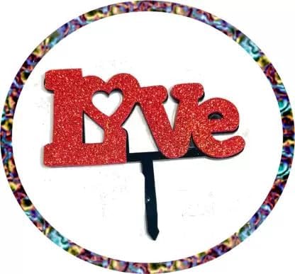 SOI Happy Anniversary Decoration Items Kit - 52Pcs Wedding Anniversary Decoration Items | I love You Banner |Golden Happy Anniversary Banner | Anniversary Decoration for Couple| Love Cake Topper