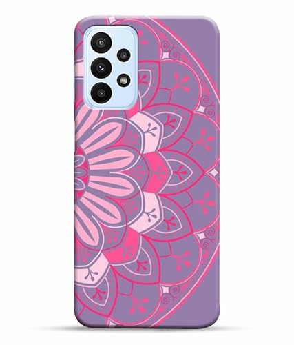 Image of Printed Hard Back Case Cover & Compatible for Samsung Galaxy A23 LTE | A23 5G | Samsung A23 5G | Rangoli Painting Art (Multicolor) - D1196