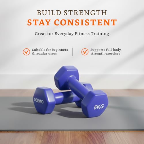 Image of Amazon Brand - Solimo Vinyl Dumbbell